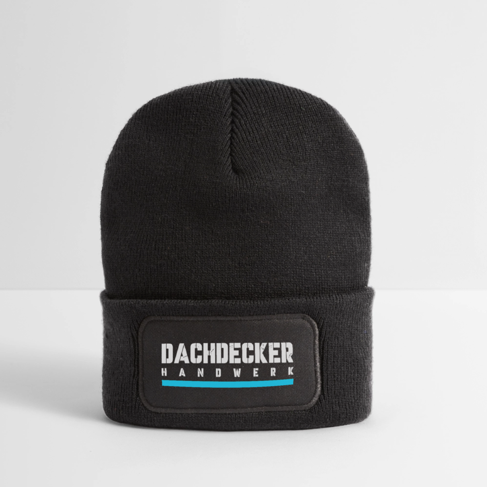Dachdecker Handwerk Patch Beanie - Dunkelgrau
