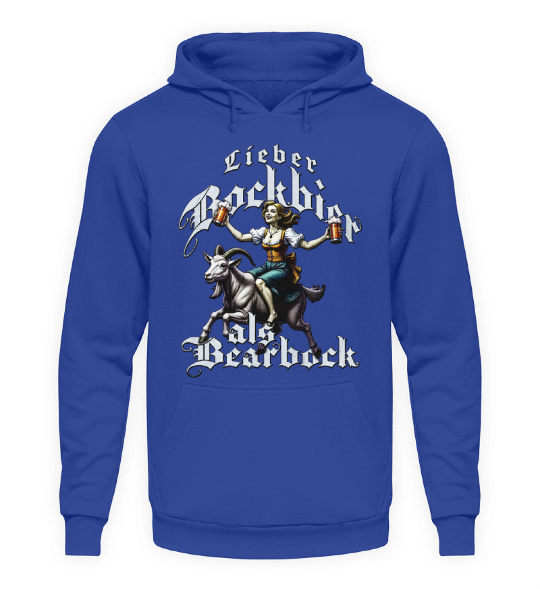 Coole Hoodies, Lieber Bockbier - Fun Hoodie, 40.00 €, Unisex Hoodie, Farbe: Royal Blue, WORKSWEAR.DE