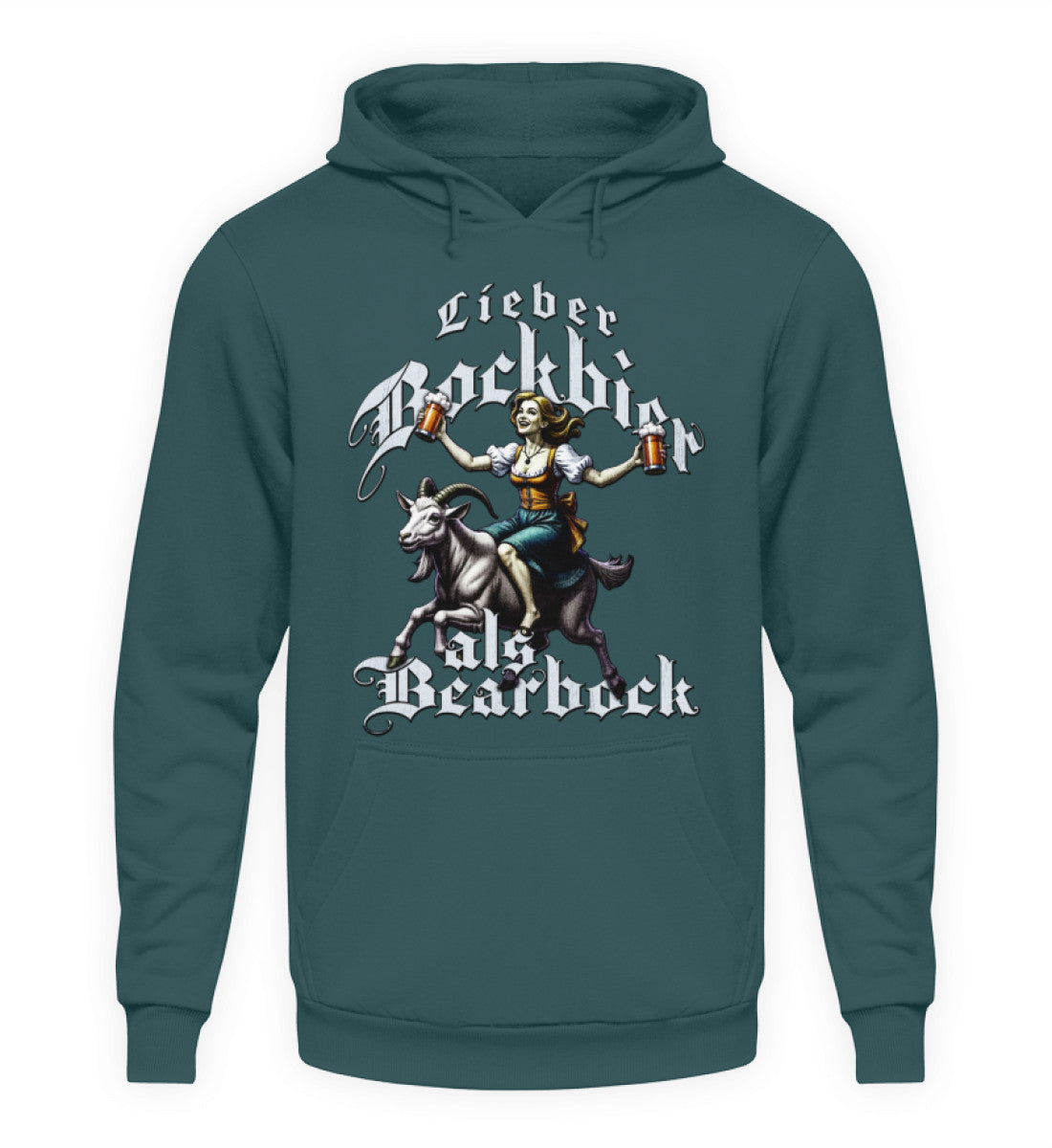 Coole Hoodies, Lieber Bockbier - Fun Hoodie, 40.00 €, Unisex Hoodie, Farbe: Airforce Blue, WORKSWEAR.DE
