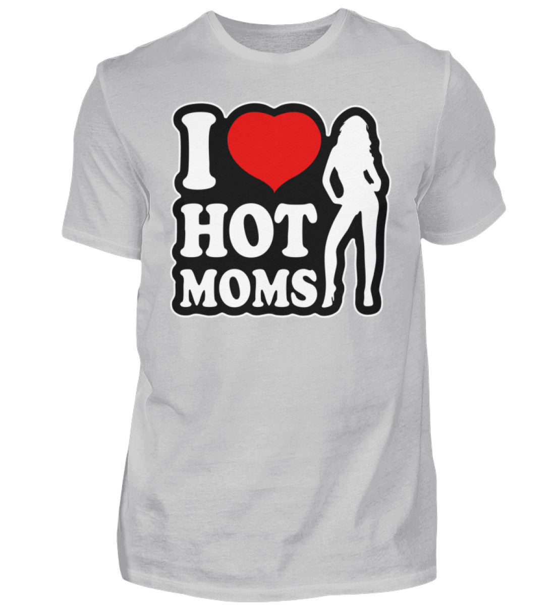 Witzige Herren T-Shirts, I LOVE HOT MOMS - Herren Funshirt 20.00 € Farbe: Pacific Grey WORKSWEAR.DE