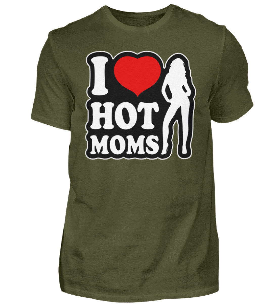 Witzige Herren T-Shirts, I LOVE HOT MOMS - Herren Funshirt 20.00 € Farbe: Urban Khaki WORKSWEAR.DE