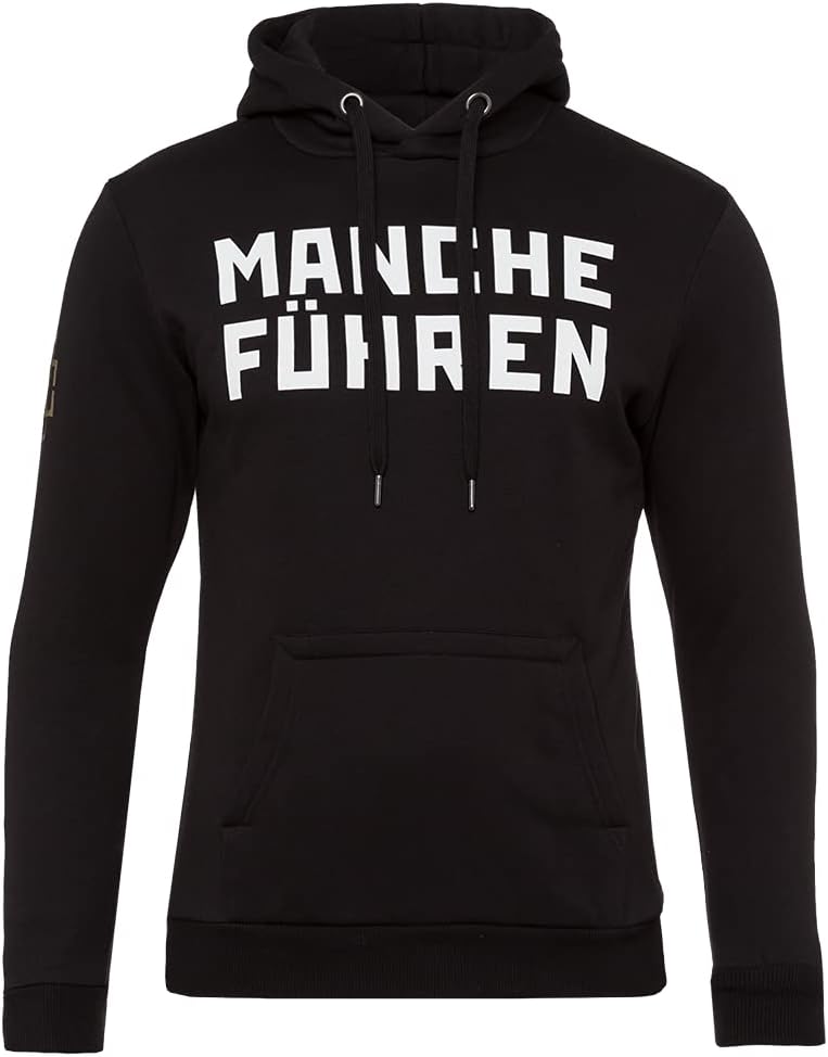 Rammstein Herren Kapuzenpullover Manche Führen Manche Folgen Offizielles Band Merchandise Fan Hoodie schwarz mit weißem Front und Back Print (S) Textilien 65.00 € WORKSWEAR.DE