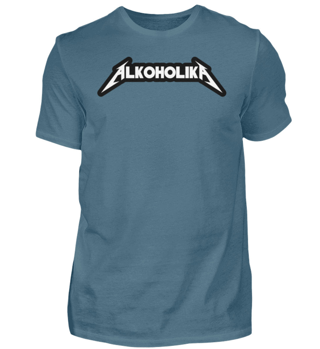 Witzige Herren T-Shirts, Alkoholika - Herren Funhirt 20.00 € Farbe: Stone Blue WORKSWEAR.DE