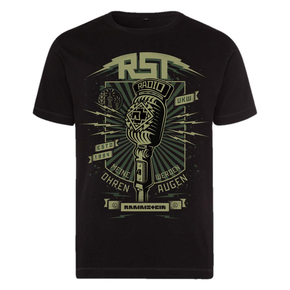 Rammstein Herren T-Shirt Radio Offizielles Band Merchandise Fan Shirt schwarz mit mehrfarbigem Front Print (XXL) Textilien 25.00 € WORKSWEAR.DE