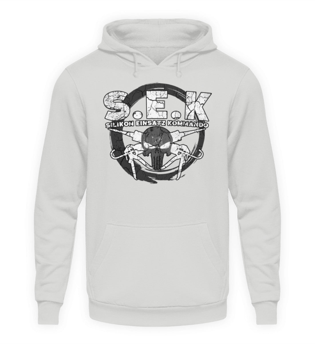 Coole Hoodies, S.E.K / Silikon - Hoodie, 40.00 €, Unisex Hoodie, Farbe: Sport Grey, WORKSWEAR.DE
