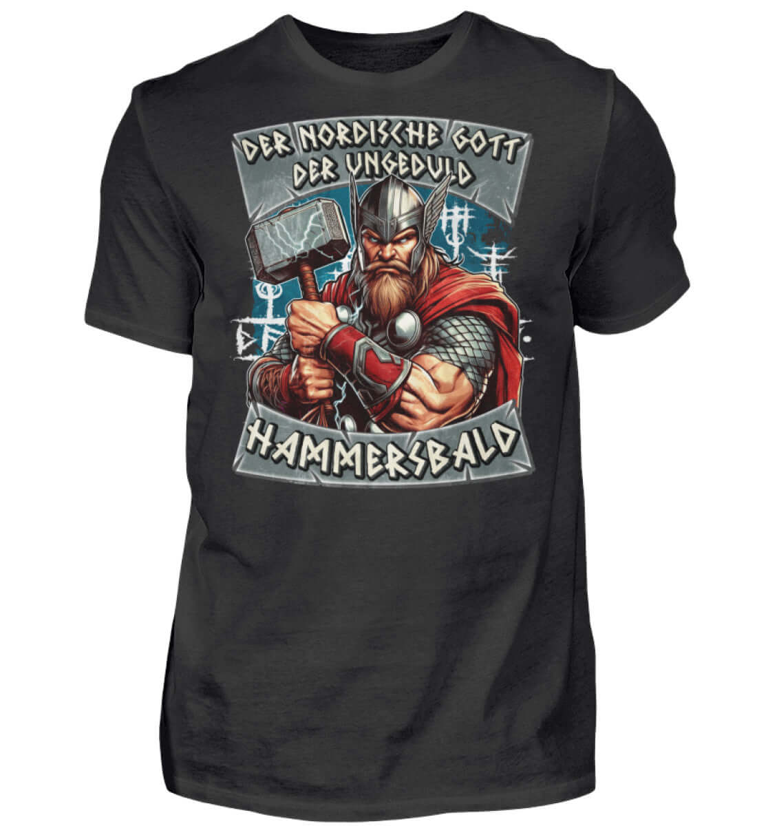 Witzige Herren T-Shirts, GOTT DER UNGEDULD - Herren Funshirt 20.00 € Farbe: Black WORKSWEAR.DE