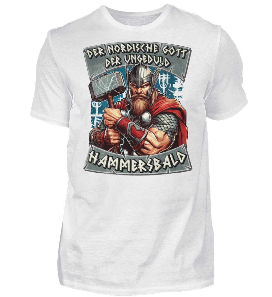 Witzige Herren T-Shirts, GOTT DER UNGEDULD - Herren Funshirt 20.00 € Farbe: White WORKSWEAR.DE