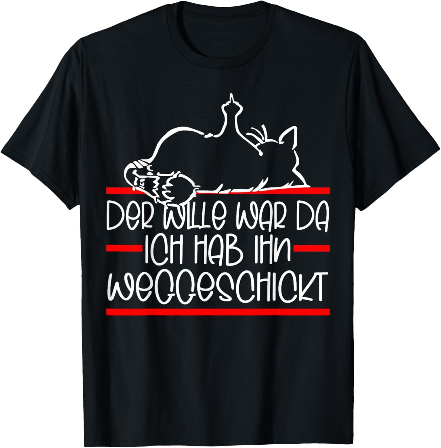 faule Katze Spruch - der Wille war da - Katzen T-Shirt Textilien 16.99 € WORKSWEAR.DE