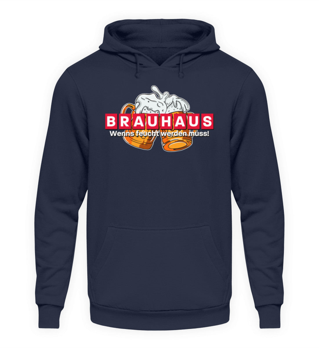 Coole Hoodies, Brauhaus - Hoodie, 40.00 €, Unisex Hoodie, Farbe: Oxford Navy, WORKSWEAR.DE