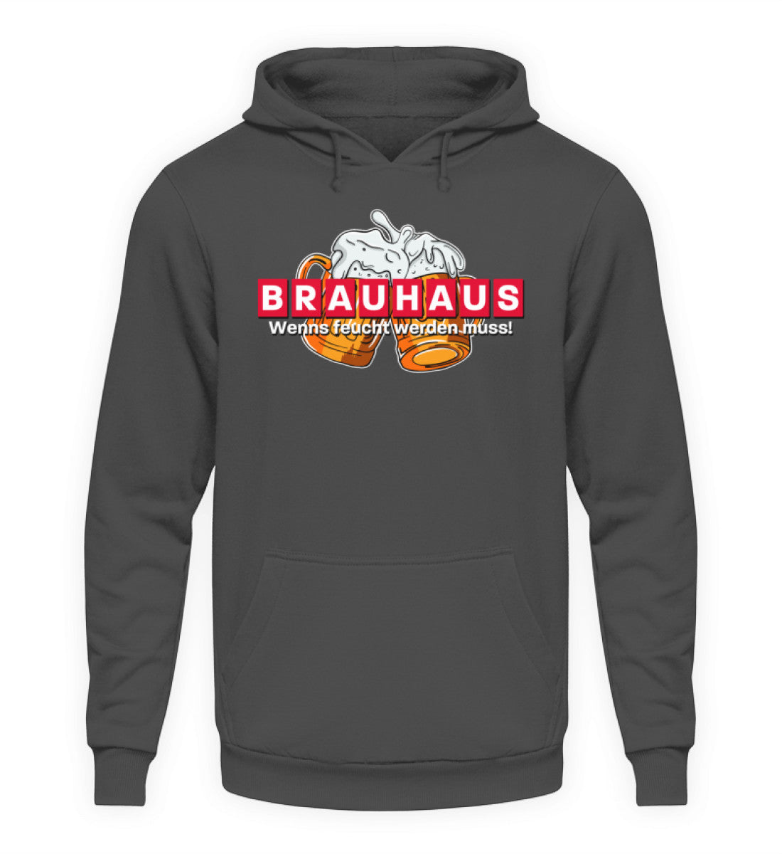 Coole Hoodies, Brauhaus - Hoodie, 40.00 €, Unisex Hoodie, Farbe: Steel Grey (Solid), WORKSWEAR.DE