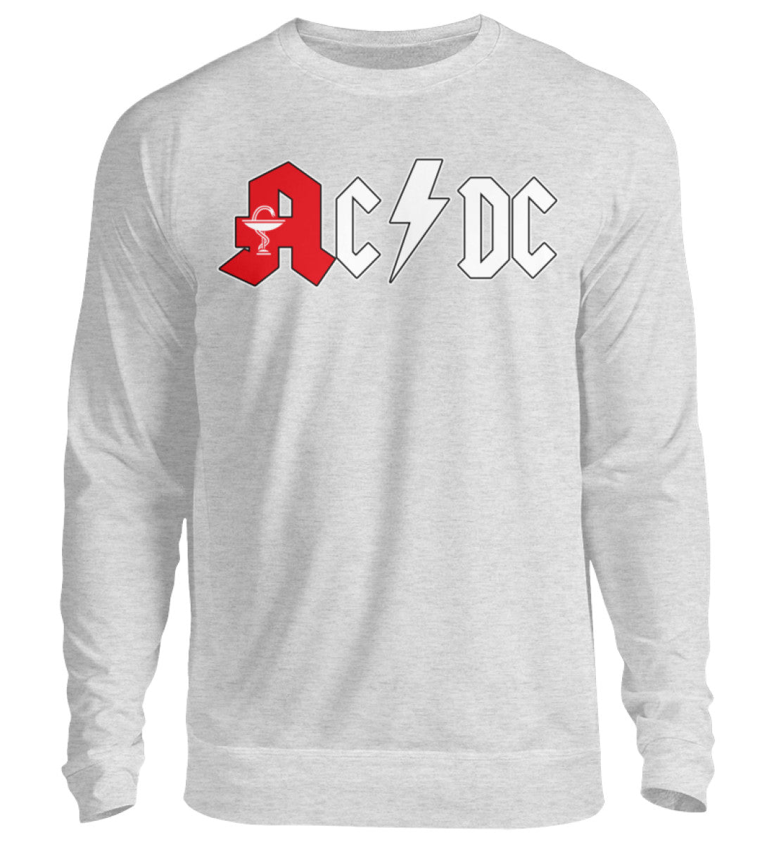 Lustige Pullover, AC / DC - Pullover, 39.95 €, Unisex Sweatshirt, Farbe: Heather Grey, WORKSWEAR.DE