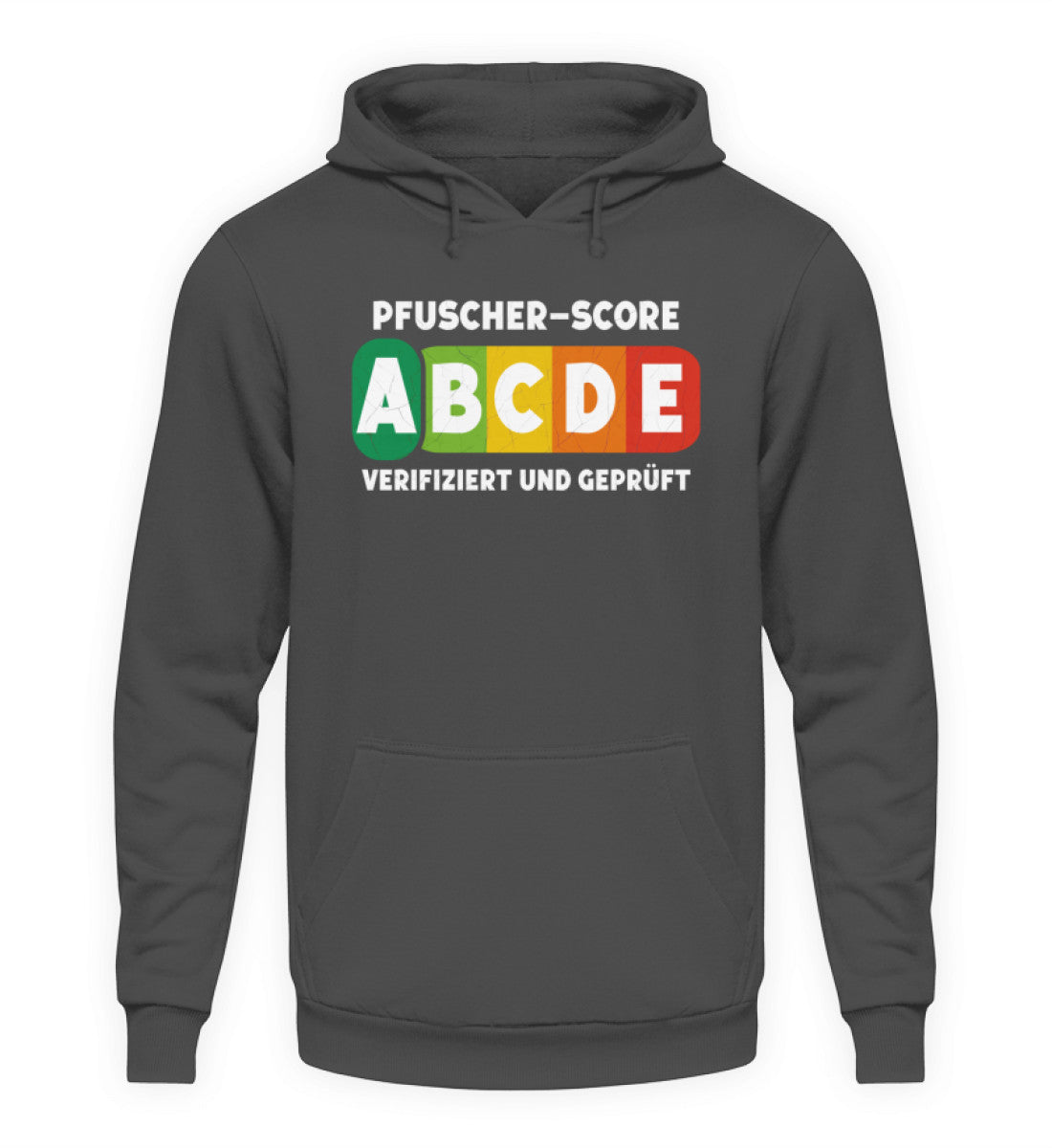Coole Hoodies, Pfuscher Score - Fun Hoodie, 40.00 €, Unisex Hoodie, Farbe: Steel Grey (Solid), WORKSWEAR.DE