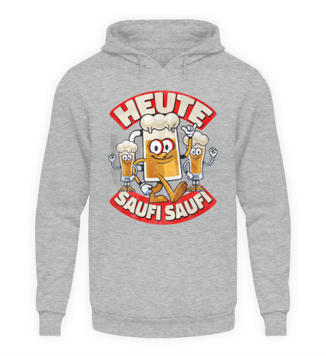 Coole Hoodies, HEUTE SAUFI SAUFI - Fun Hoodie, 40.00 €, Unisex Hoodie, Farbe: Heather Sport Grey, WORKSWEAR.DE