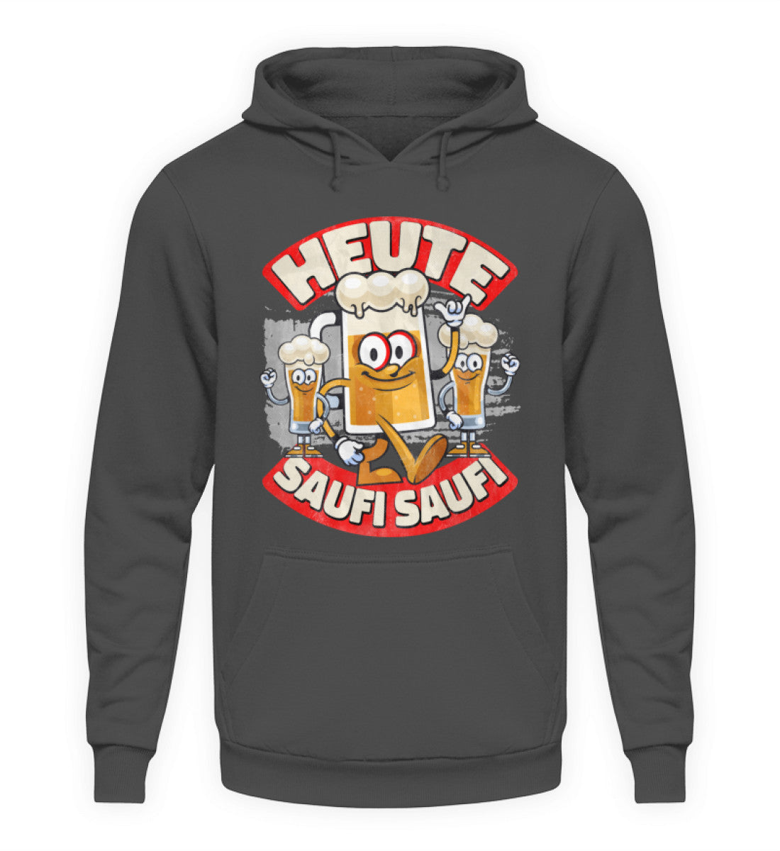 Coole Hoodies, HEUTE SAUFI SAUFI - Fun Hoodie, 40.00 €, Unisex Hoodie, Farbe: Steel Grey (Solid), WORKSWEAR.DE