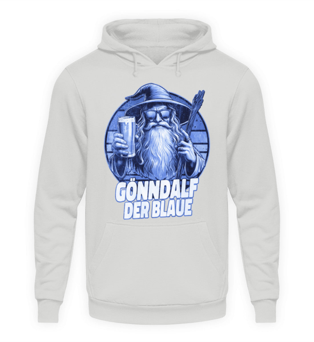 Coole Hoodies, GÖNNDALF DER BLAUE - Hoodie, 40.00 €, Unisex Hoodie, Farbe: Sport Grey, WORKSWEAR.DE