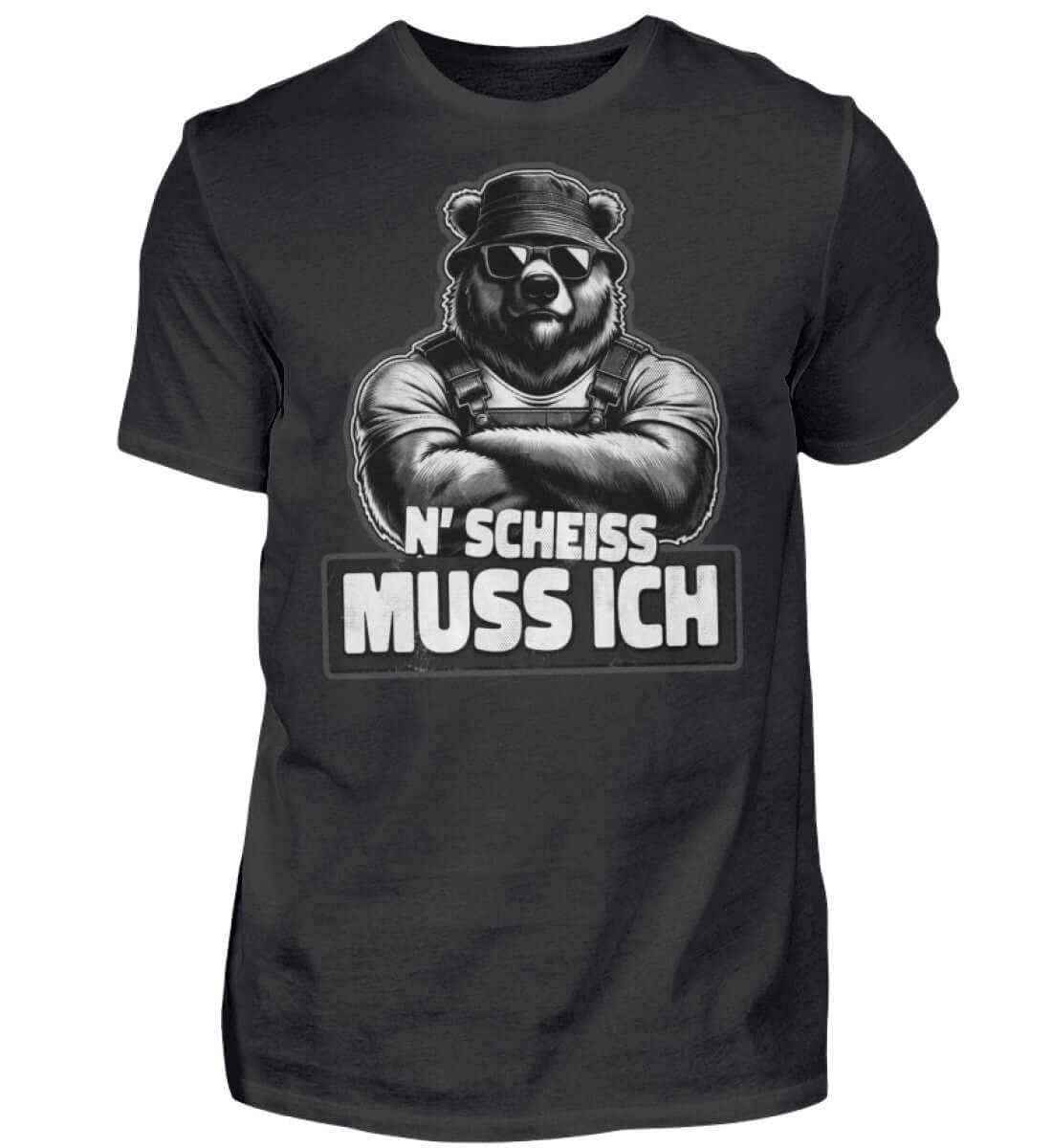 Witzige Herren T-Shirts, N' Scheiss muss ich - Herren Funshirt 20.00 € Farbe: Black WORKSWEAR.DE