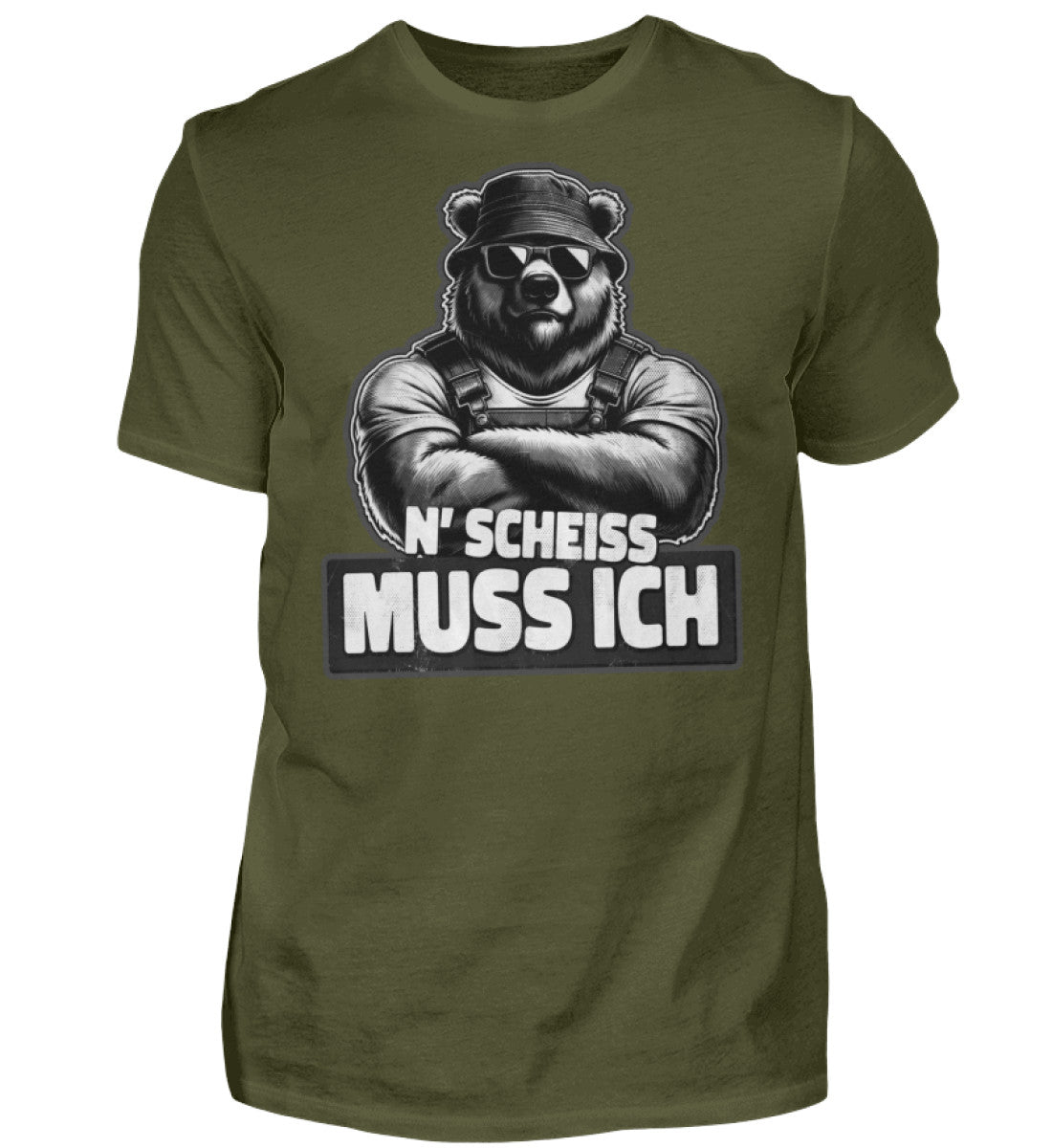 Witzige Herren T-Shirts, N' Scheiss muss ich - Herren Funshirt 20.00 € Farbe: Urban Khaki WORKSWEAR.DE