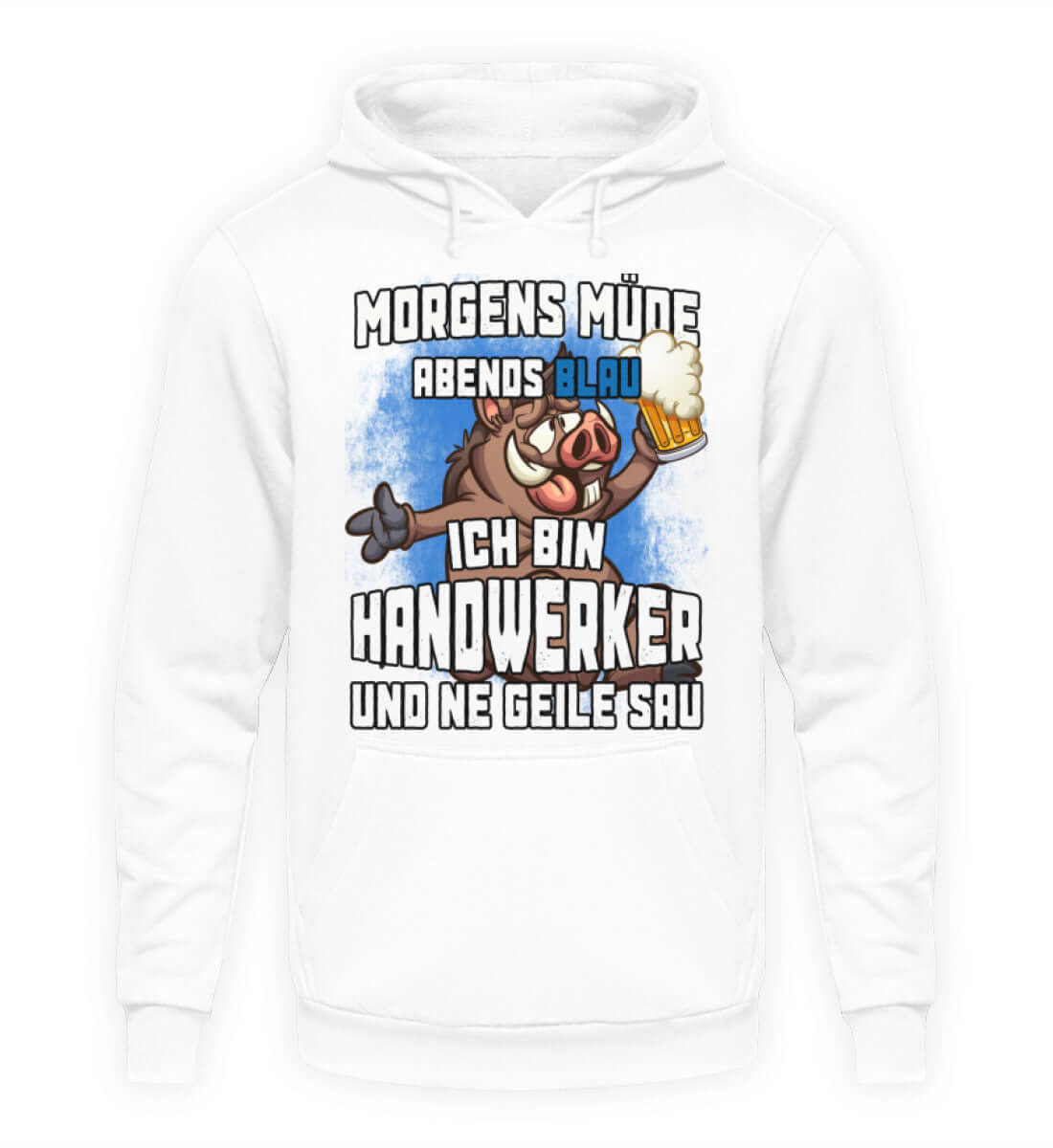 Coole Hoodies, MORGENS MÜDE - Hoodie, 40.00 €, Unisex Hoodie, Farbe: Arctic White, WORKSWEAR.DE