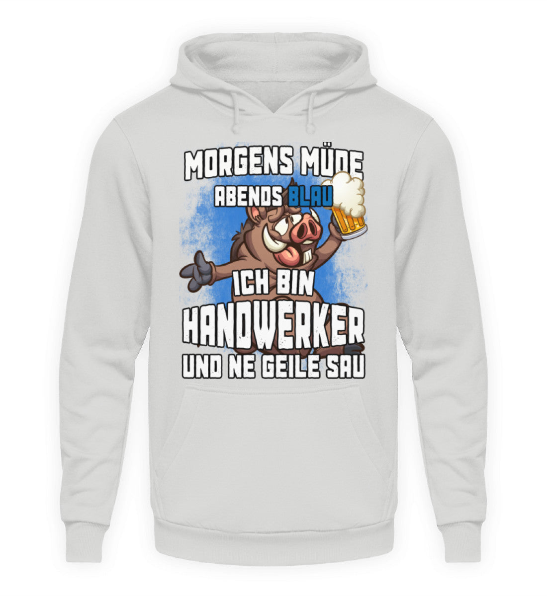 Coole Hoodies, MORGENS MÜDE - Hoodie, 40.00 €, Unisex Hoodie, Farbe: Sport Grey, WORKSWEAR.DE