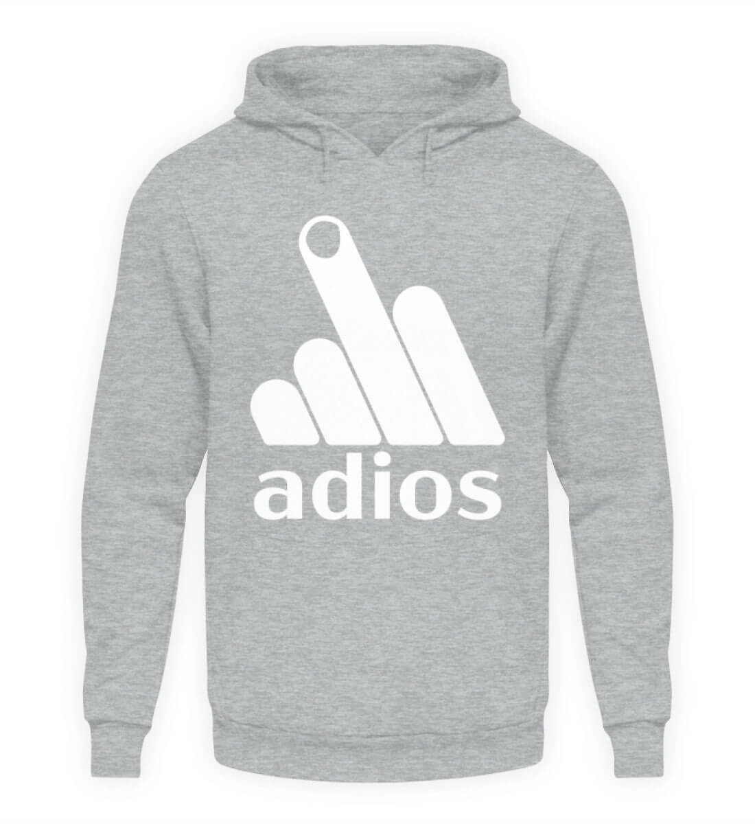 Coole Hoodies, Adios - Fun Hoodie, 40.00 €, Unisex Hoodie, Farbe: Heather Sport Grey, WORKSWEAR.DE