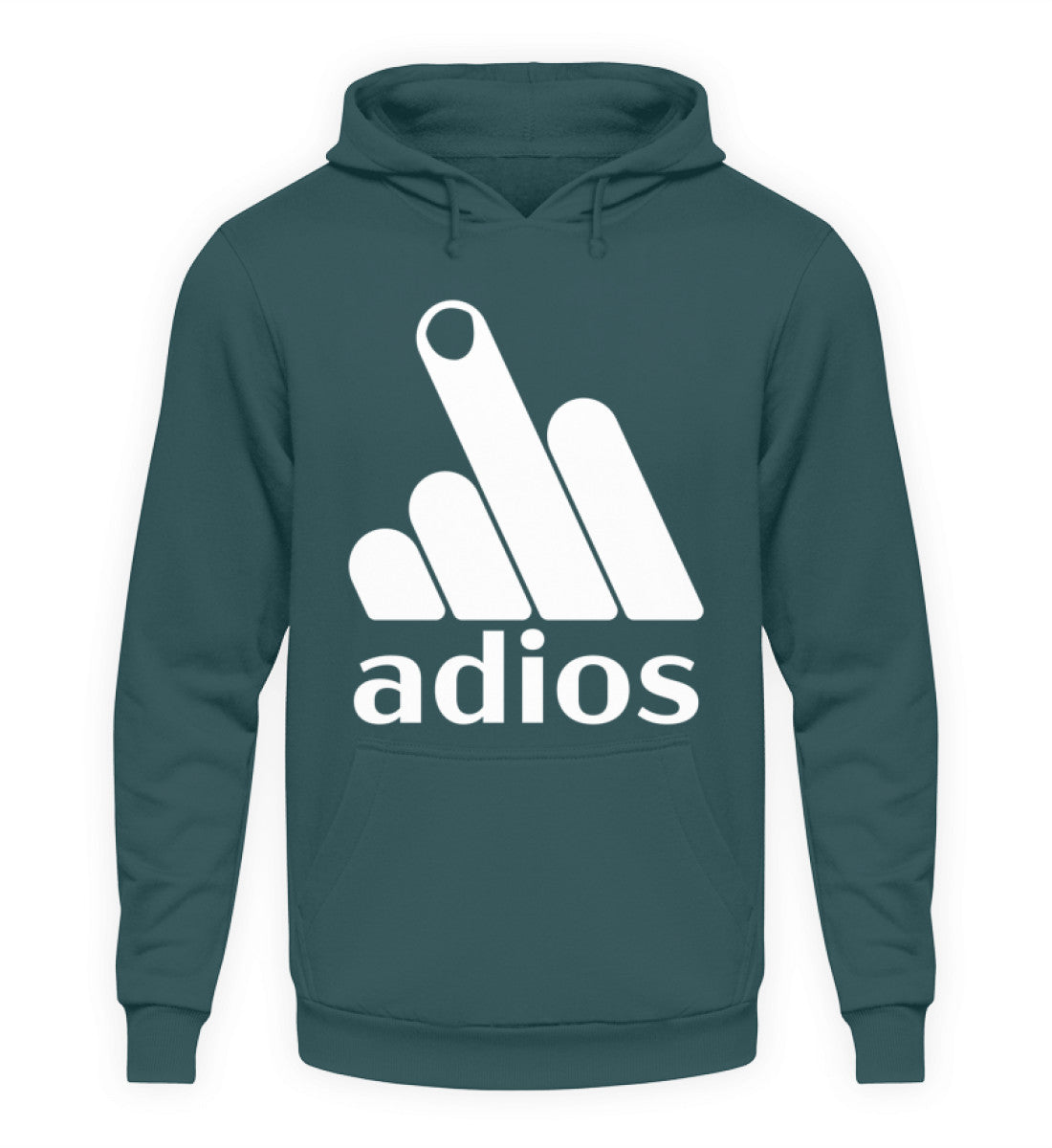 Coole Hoodies, Adios - Fun Hoodie, 40.00 €, Unisex Hoodie, Farbe: Airforce Blue, WORKSWEAR.DE