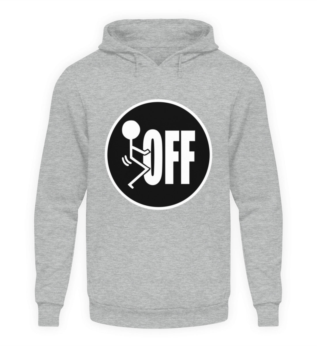 Coole Hoodies, Fuck OFF - Fun Hoodie, 40.00 €, Unisex Hoodie, Farbe: Heather Sport Grey, WORKSWEAR.DE