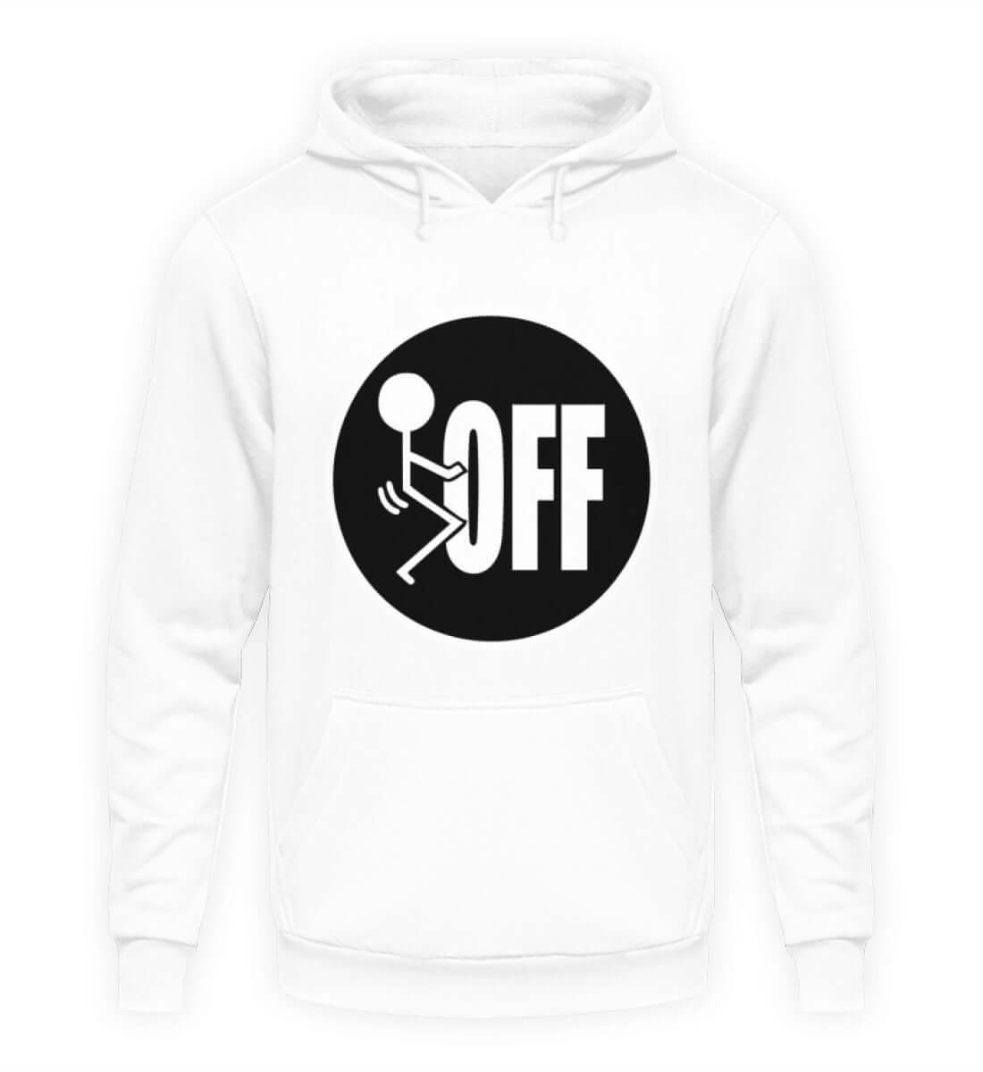 Coole Hoodies, Fuck OFF - Fun Hoodie, 40.00 €, Unisex Hoodie, Farbe: Arctic White, WORKSWEAR.DE