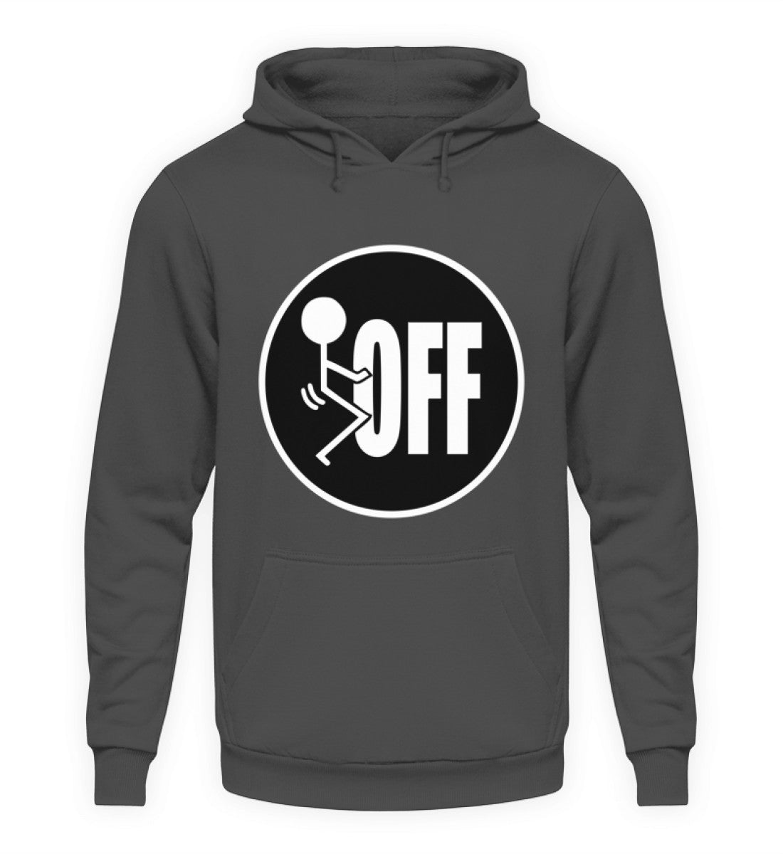 Coole Hoodies, Fuck OFF - Fun Hoodie, 40.00 €, Unisex Hoodie, Farbe: Steel Grey (Solid), WORKSWEAR.DE