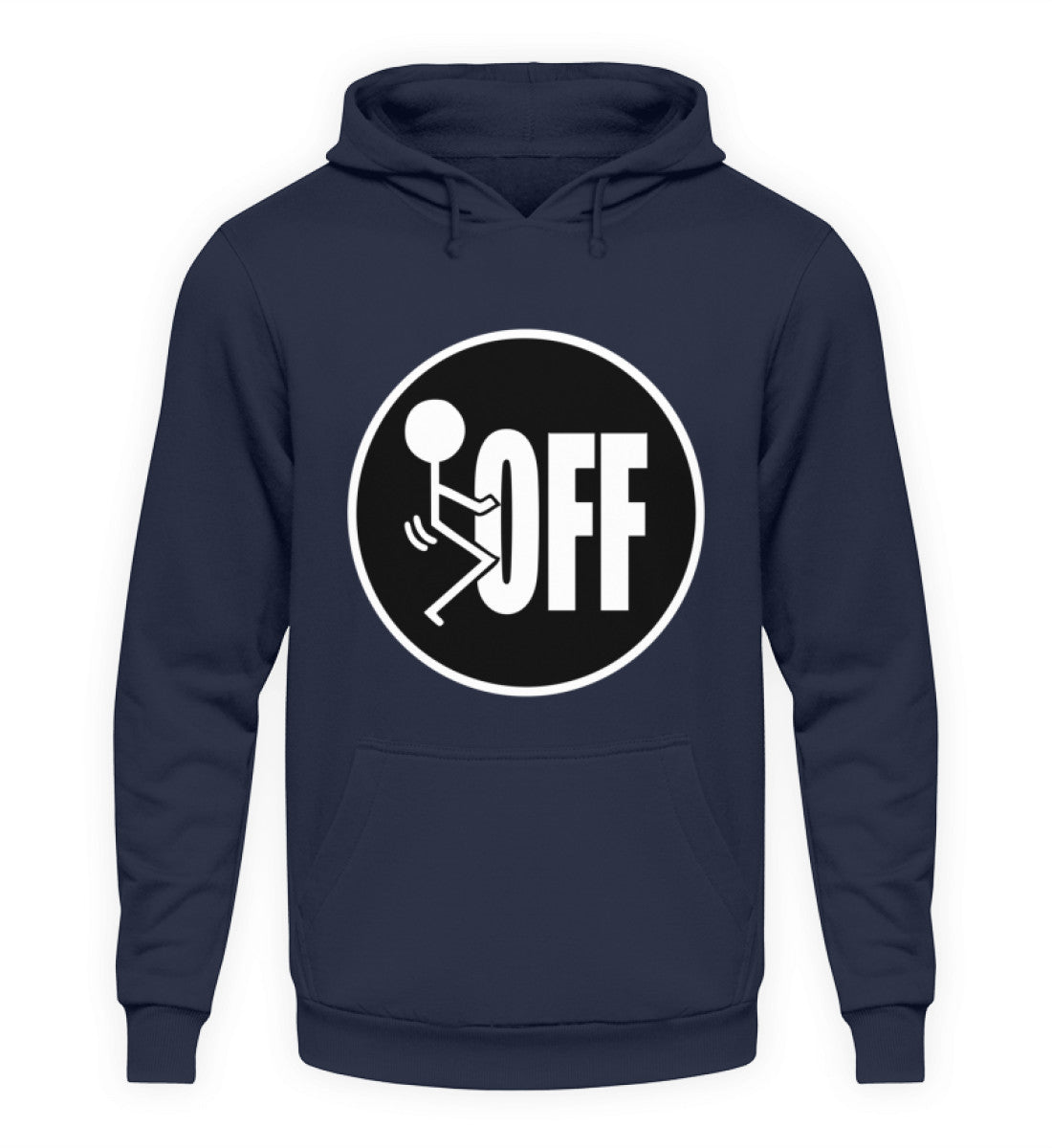 Coole Hoodies, Fuck OFF - Fun Hoodie, 40.00 €, Unisex Hoodie, Farbe: Oxford Navy, WORKSWEAR.DE