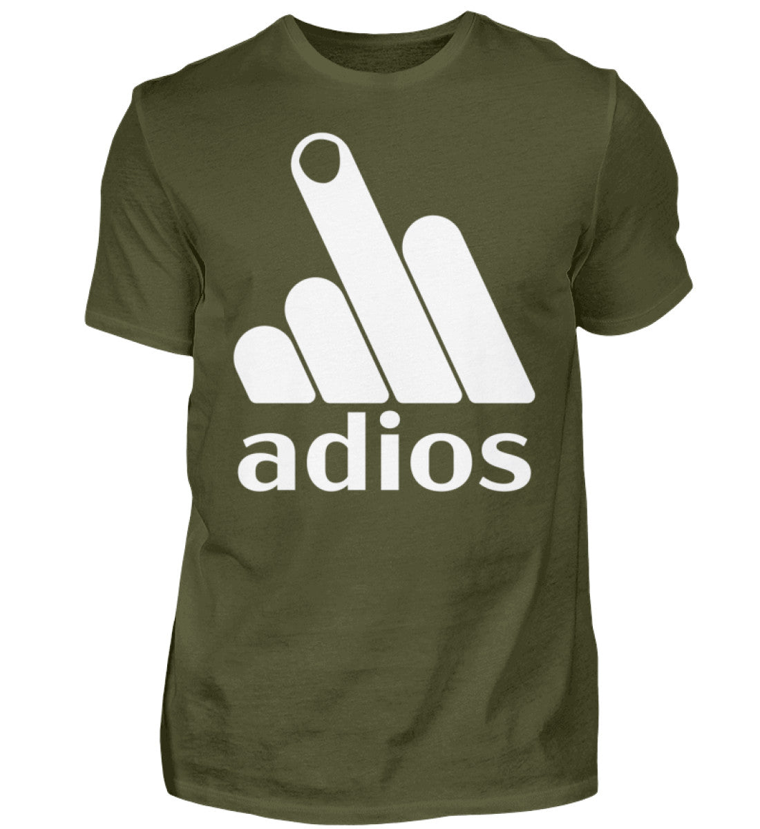 Witzige Herren T-Shirts, Adios - Lustiges Herren Shirt 20.00 € Farbe: Urban Khaki WORKSWEAR.DE