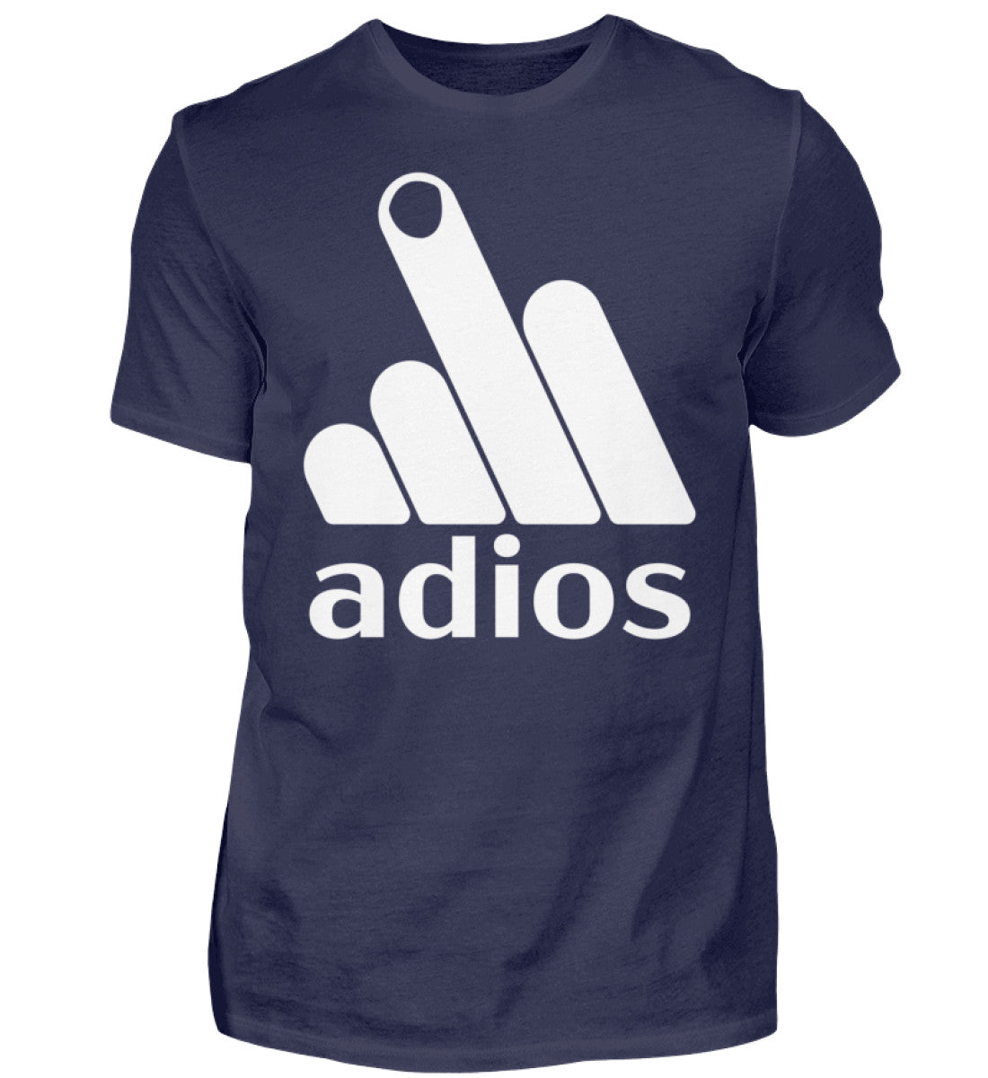Witzige Herren T-Shirts, Adios - Lustiges Herren Shirt 20.00 € Farbe: Navy WORKSWEAR.DE