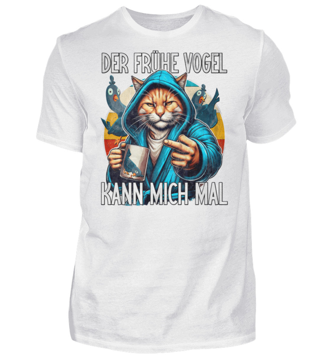 Witzige Herren T-Shirts, Der frühe Vogel - Fun T-Shirt 20.00 € Farbe: White WORKSWEAR.DE