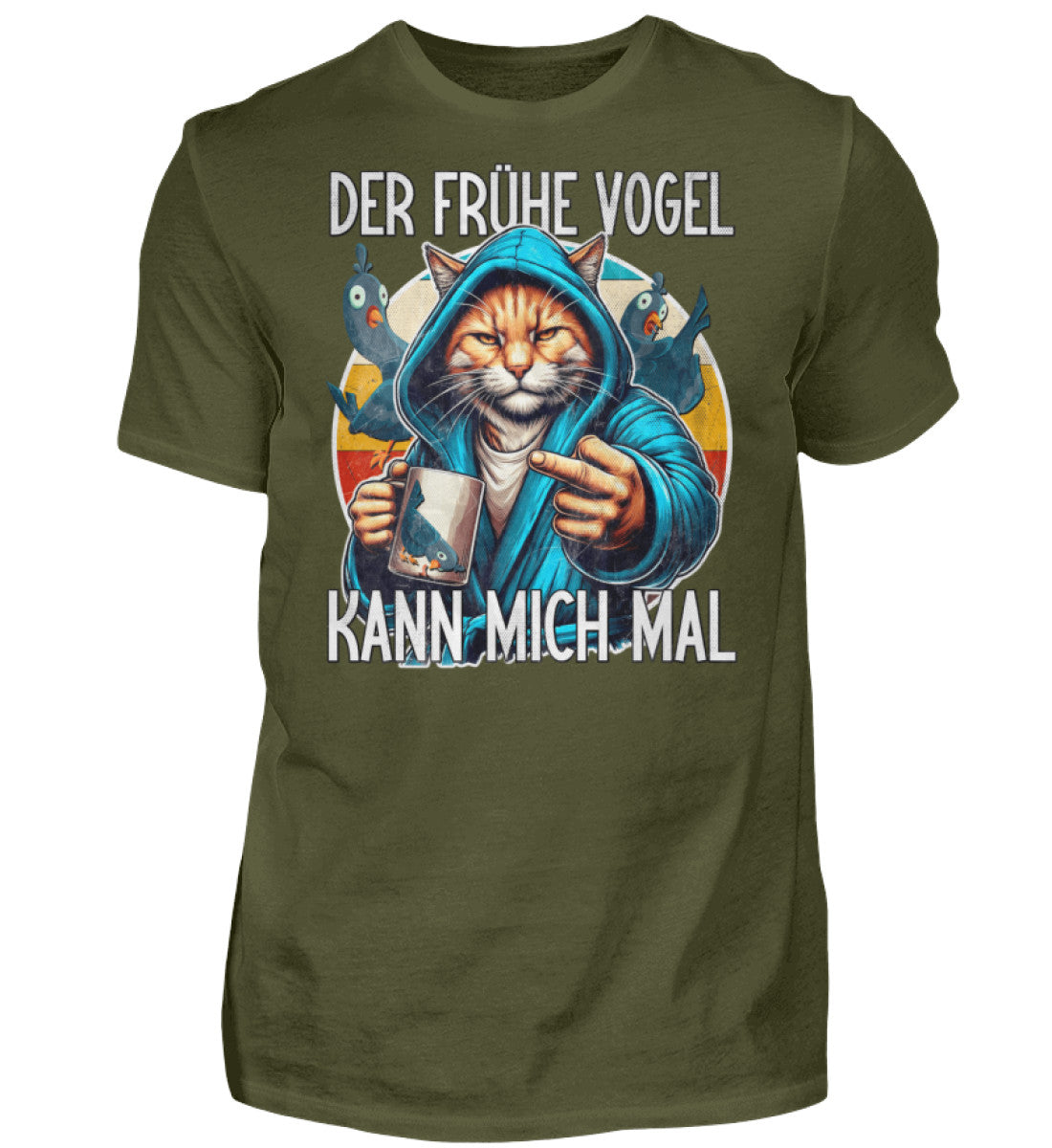 Witzige Herren T-Shirts, Der frühe Vogel - Fun T-Shirt 20.00 € Farbe: Urban Khaki WORKSWEAR.DE