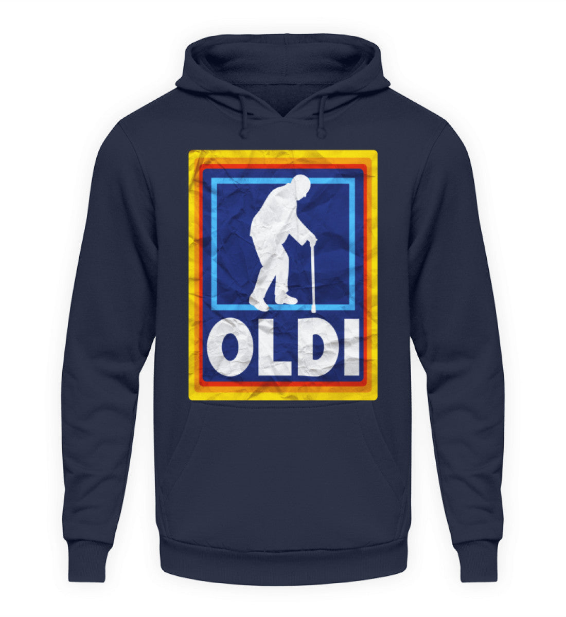 Coole Hoodies, OLDI - Hoodie, 40.00 €, Unisex Hoodie, Farbe: Oxford Navy, WORKSWEAR.DE