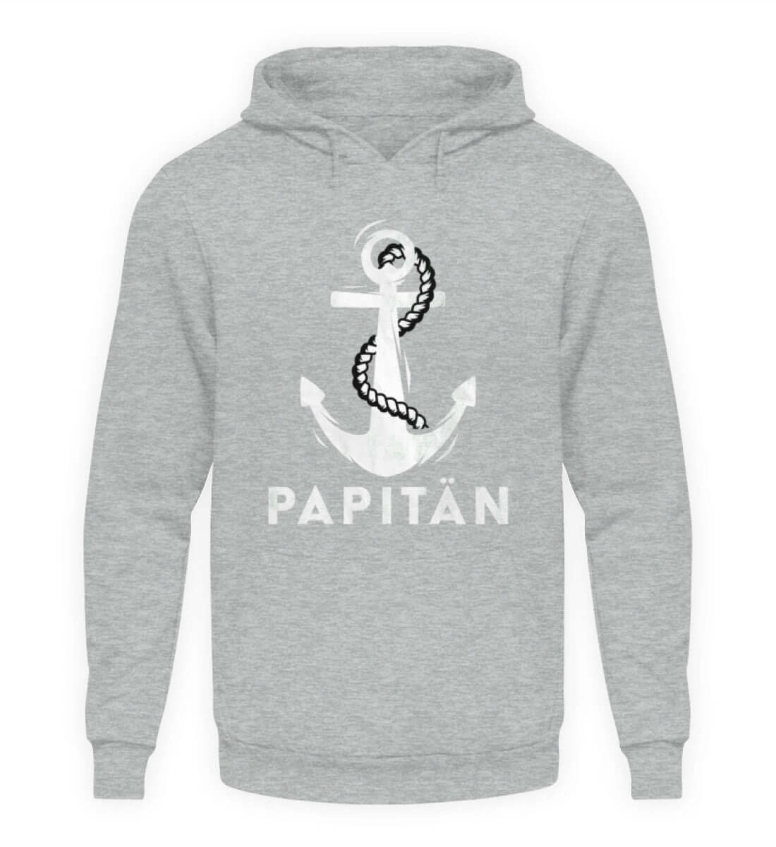 Coole Hoodies, Papitän - Fun Hoodie, 40.00 €, Unisex Hoodie, Farbe: Heather Sport Grey, WORKSWEAR.DE