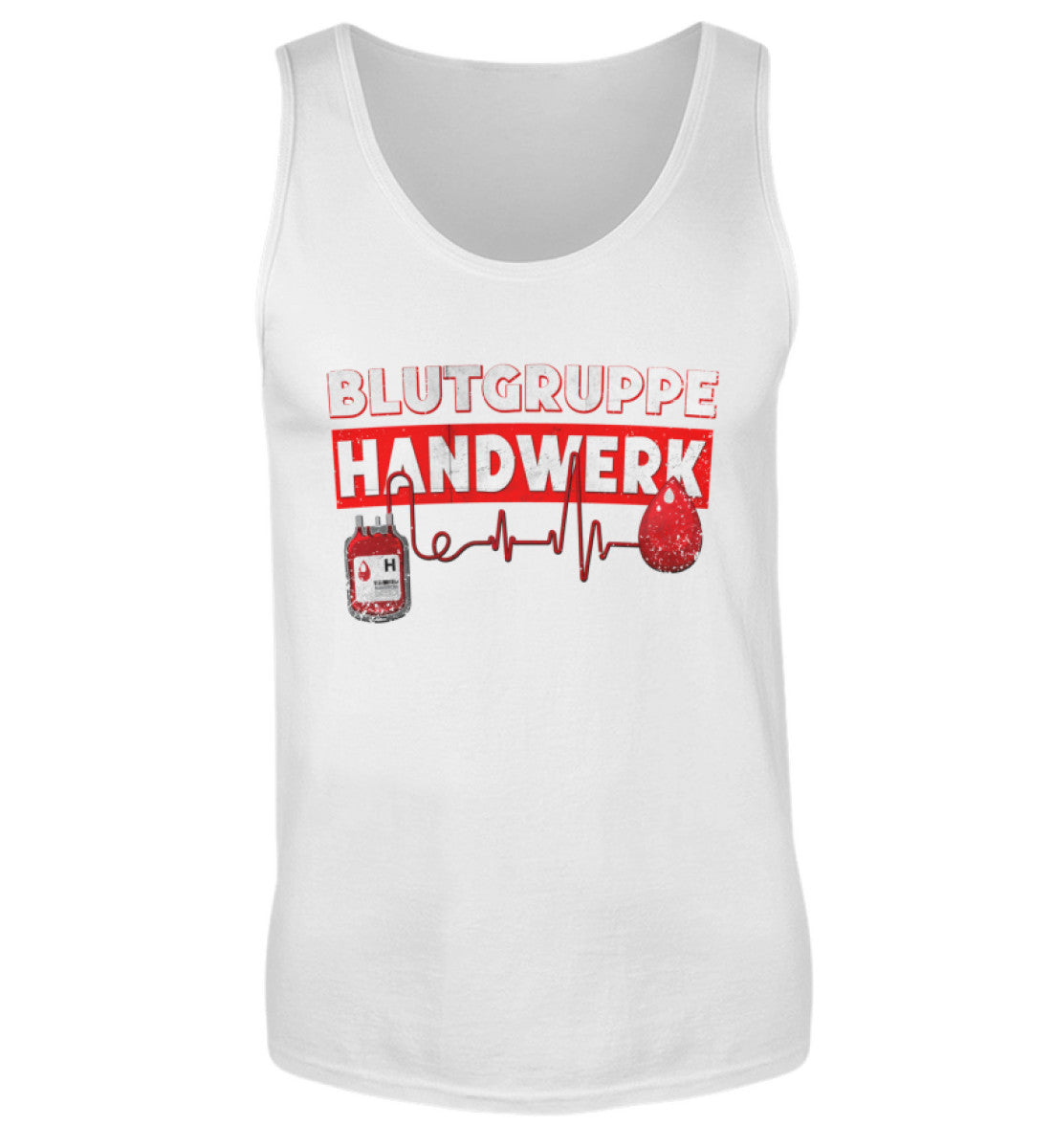 Blutgruppe Handwerk - Herren Tanktop, Herren Tank-Top Farbe: White 24.95 €