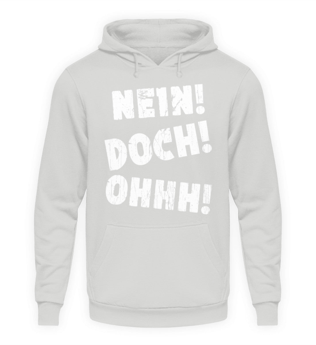 Coole Hoodies, NEIN! DOCH! OHHH! - Hoodie, 40.00 €, Unisex Hoodie, Farbe: Sport Grey, WORKSWEAR.DE