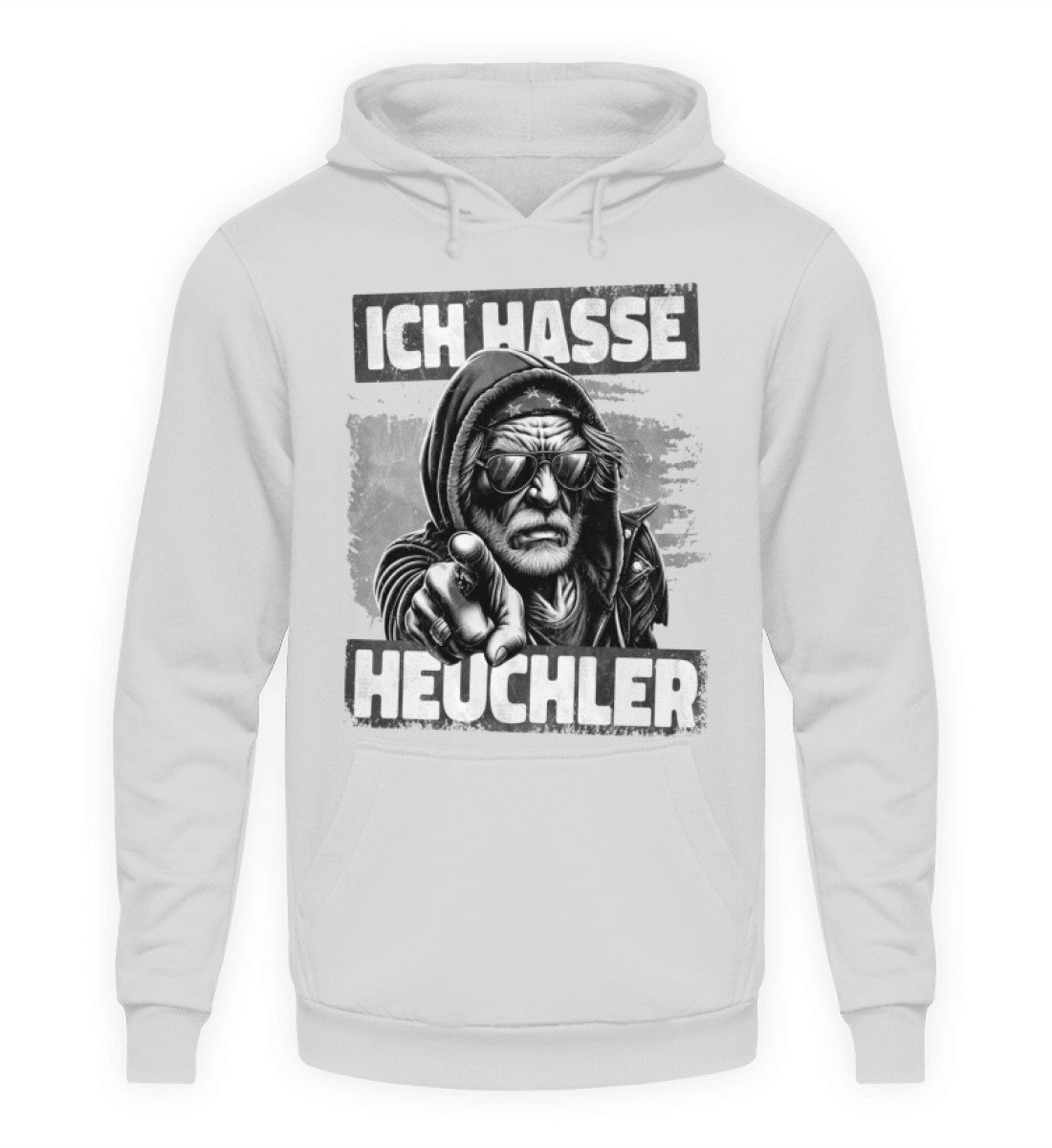 Coole Hoodies, ICH HASSE HEUCHLER - Hoodie, 40.00 €, Unisex Hoodie, Farbe: Sport Grey, WORKSWEAR.DE