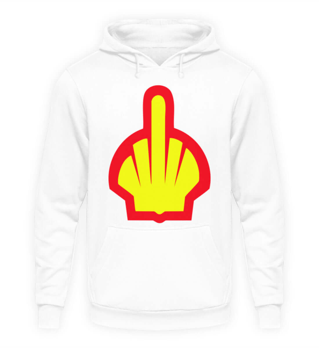 Coole Hoodies, Mittelfinger - Fun Hoodie, 40.00 €, Unisex Hoodie, Farbe: Arctic White, WORKSWEAR.DE