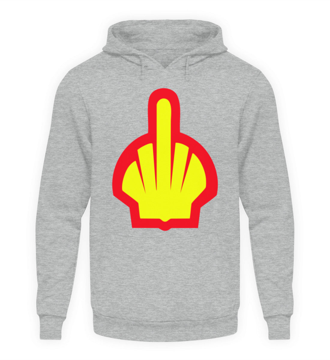 Coole Hoodies, Mittelfinger - Fun Hoodie, 40.00 €, Unisex Hoodie, Farbe: Heather Sport Grey, WORKSWEAR.DE