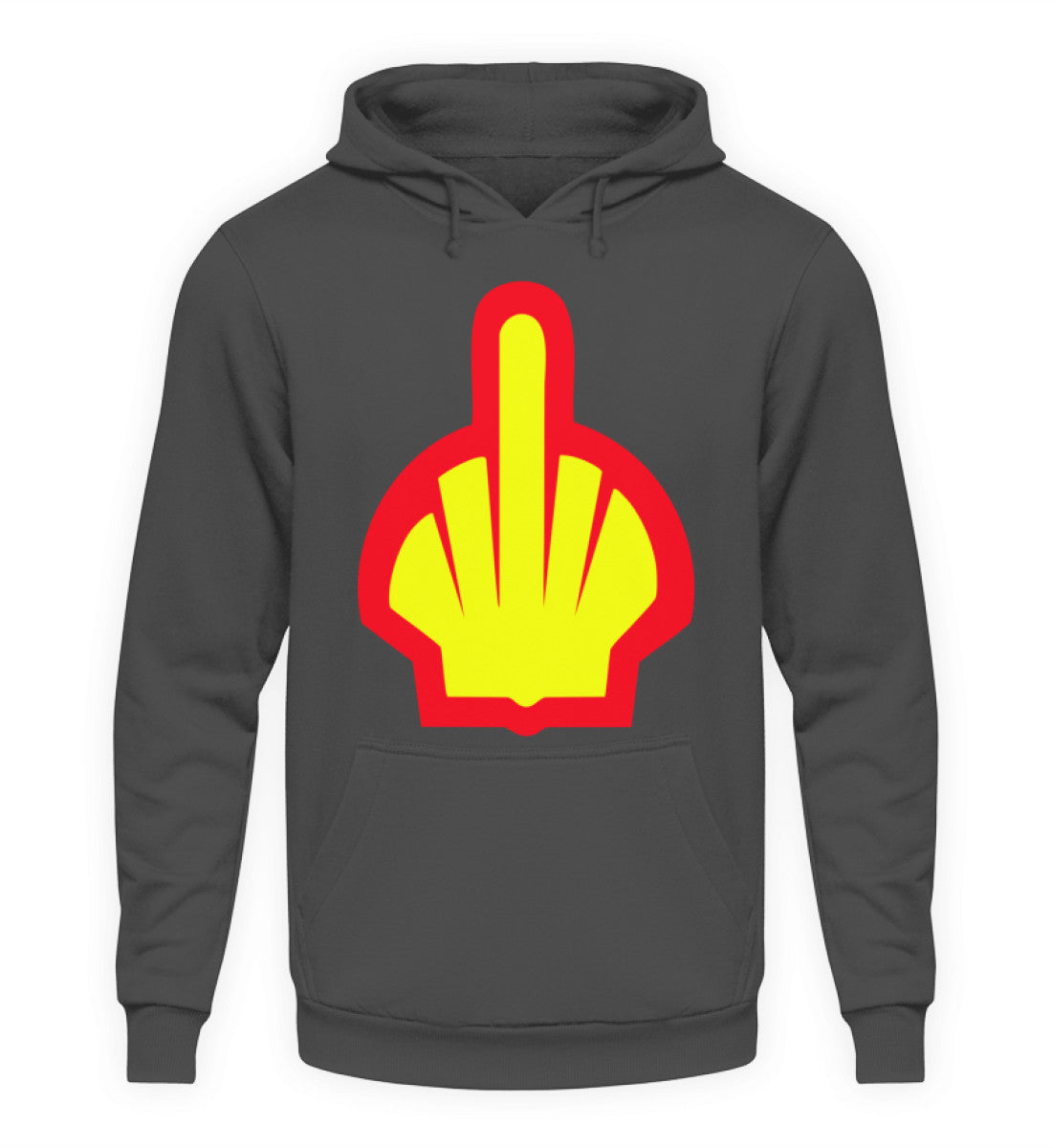 Coole Hoodies, Mittelfinger - Fun Hoodie, 40.00 €, Unisex Hoodie, Farbe: Steel Grey (Solid), WORKSWEAR.DE