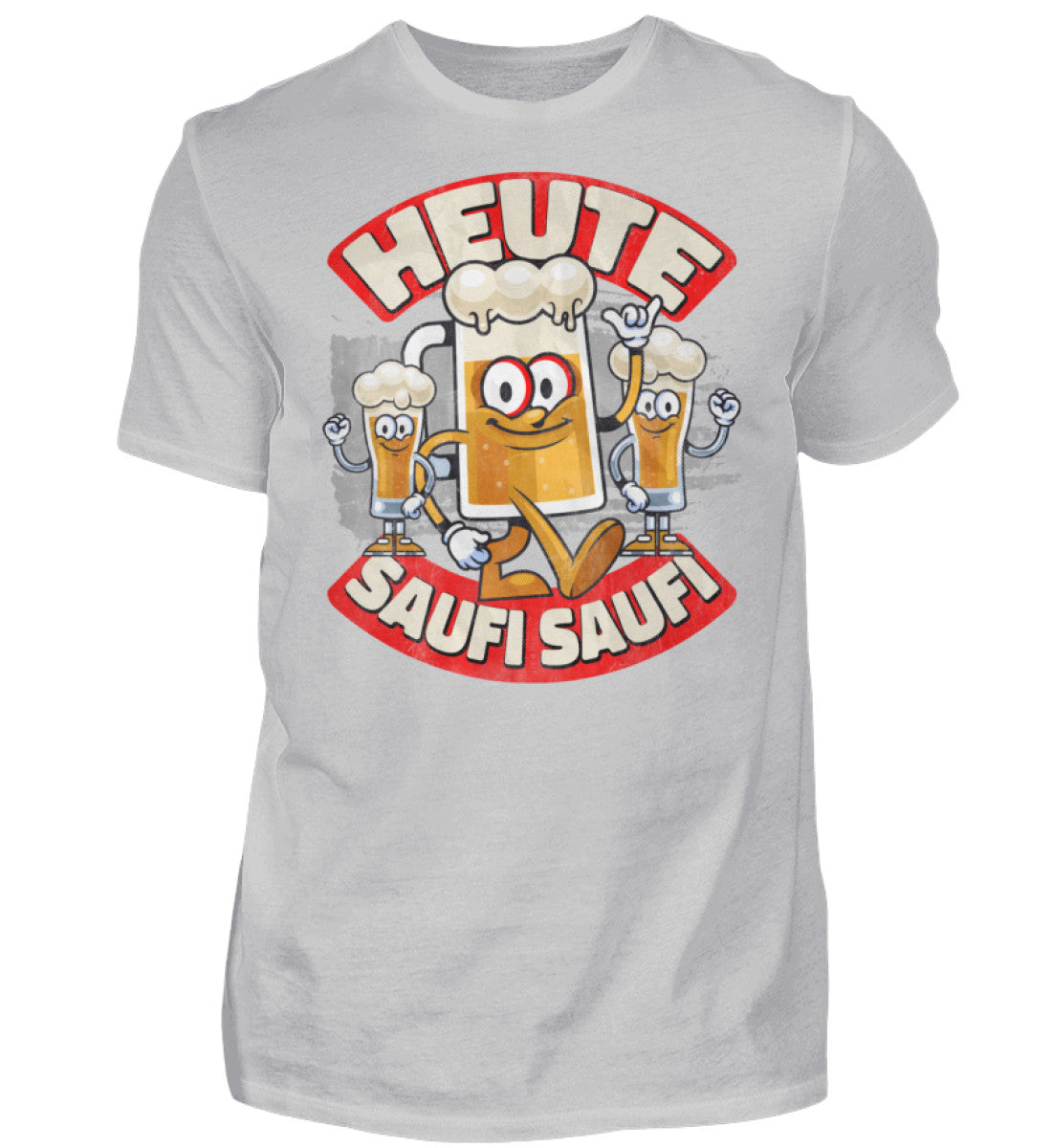 Witzige Herren T-Shirts, Heute Saufi Saufi - Herren Fun T-Shirt 20.00 € Farbe: Pacific Grey WORKSWEAR.DE