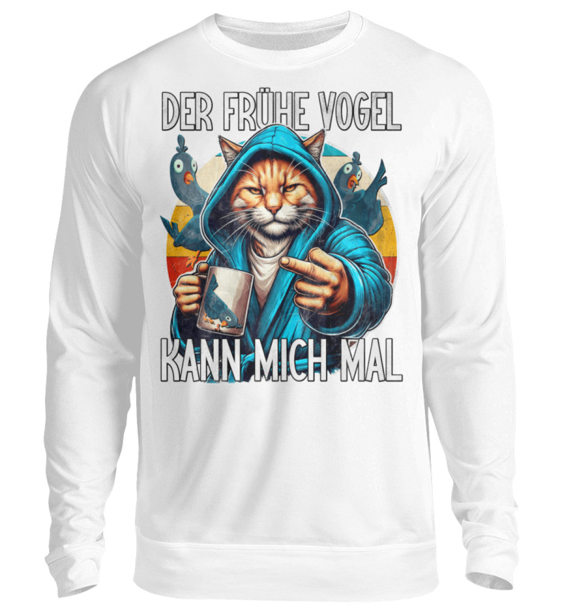 Lustige Pullover, Der frühe Vogel - Pullover, 39.95 €, Unisex Sweatshirt, Farbe: Arctic White, WORKSWEAR.DE