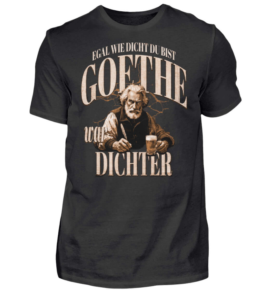 Witzige Herren T-Shirts, Goethe war Dichter - Herren Funshirt 20.00 € Farbe: Black WORKSWEAR.DE