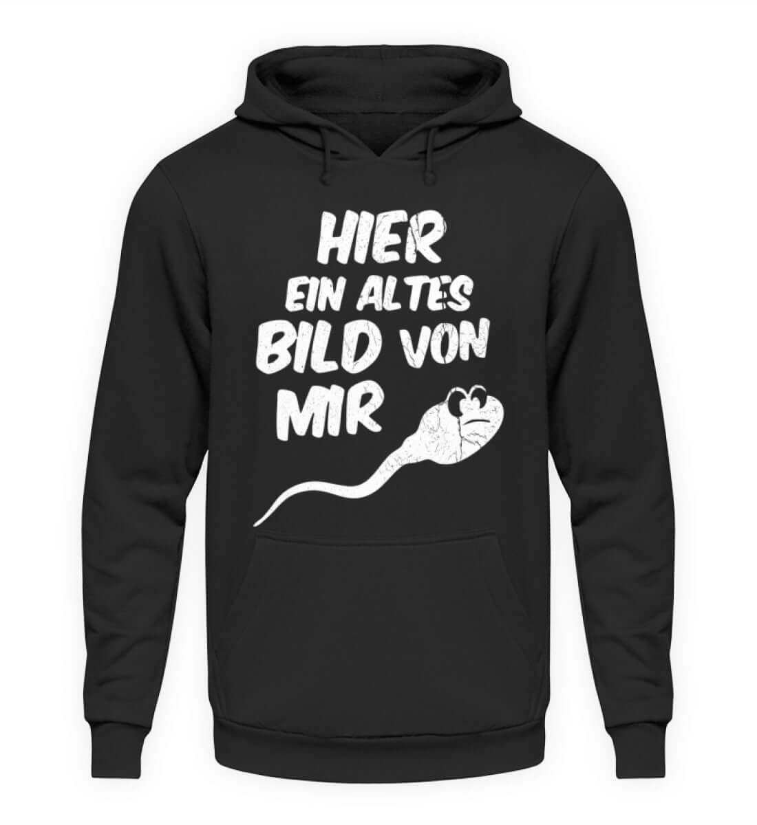 Coole Hoodies, Altes Bild von mir - Fun Hoodie, 40.00 €, Unisex Hoodie, Farbe: Deep Black, WORKSWEAR.DE