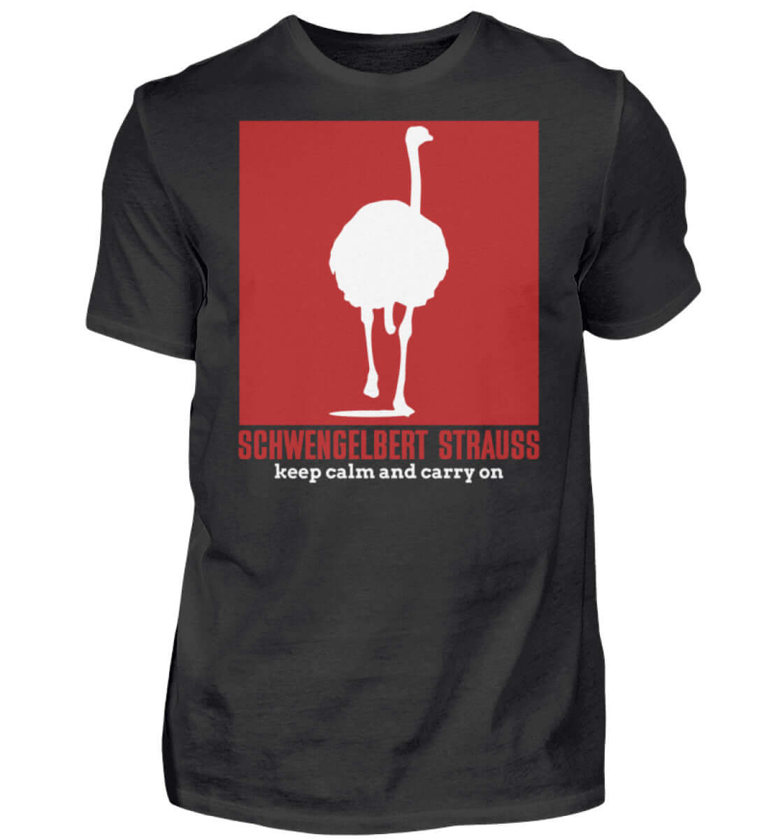 Witzige Herren T-Shirts, Schwengelbert Strauss - Herren Funshirt 20.00 € Farbe: Black WORKSWEAR.DE
