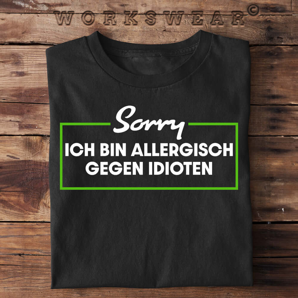 Witzige Herren T-Shirts, Sorry - Herren Funshirt 20.00 € Farbe: Black WORKSWEAR.DE