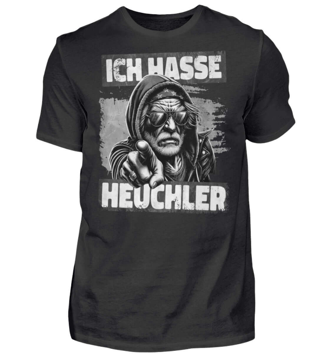 Witzige Herren T-Shirts, ICH HASSE HEUCHLER - Herren Funshirt 20.00 € Farbe: Black WORKSWEAR.DE