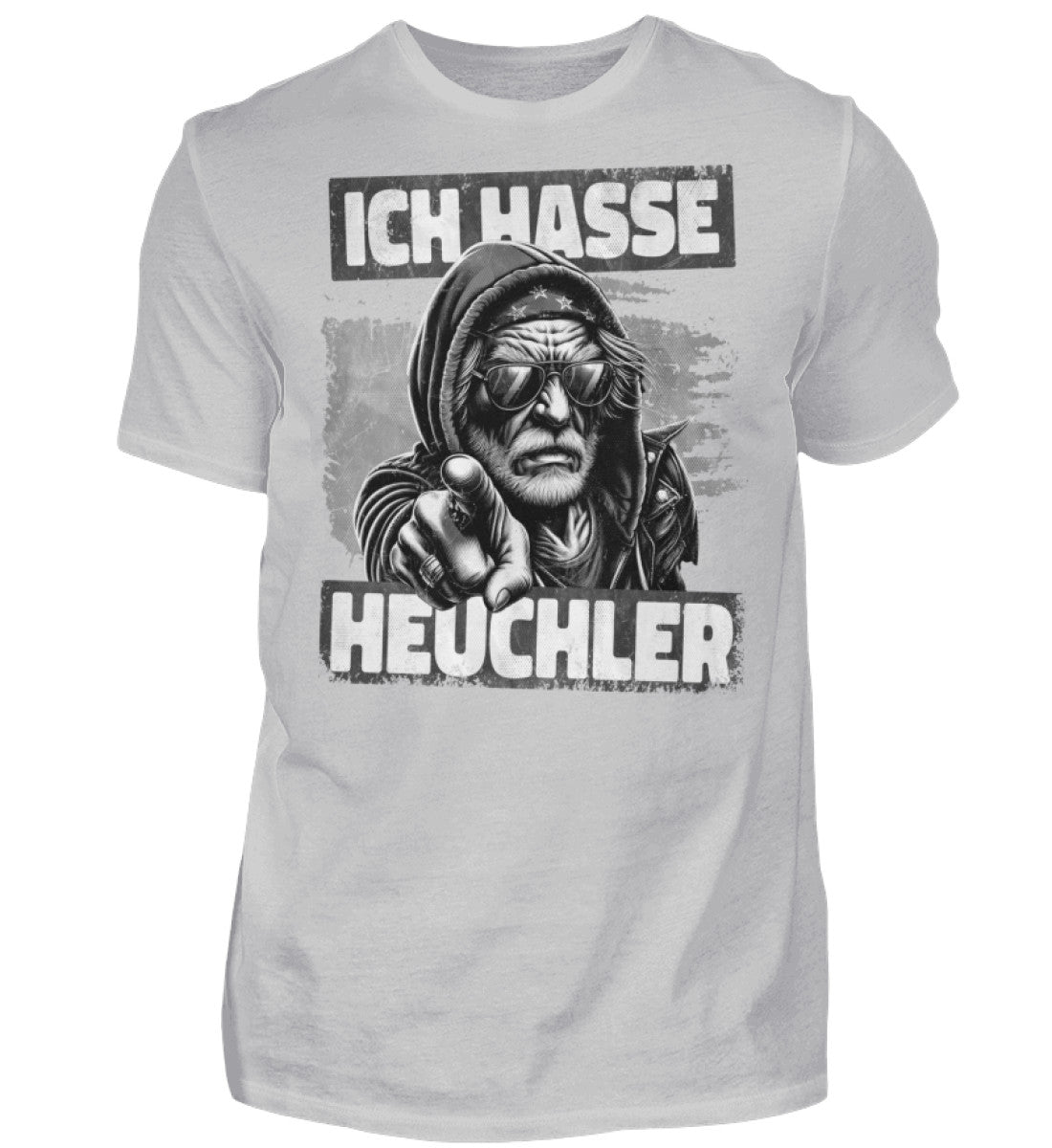 Witzige Herren T-Shirts, ICH HASSE HEUCHLER - Herren Funshirt 20.00 € Farbe: Pacific Grey WORKSWEAR.DE