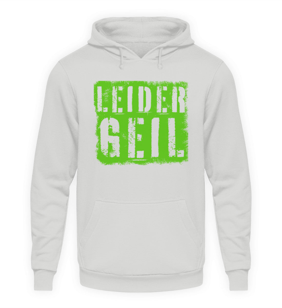 Coole Hoodies, LEIDER GEIL - Hoodie, 40.00 €, Unisex Hoodie, Farbe: Sport Grey, WORKSWEAR.DE